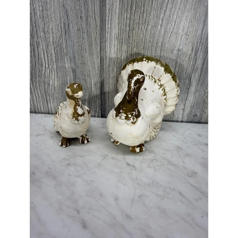 Vintage Lefton Turkey Salt and Pepper Shakers Set 1241 Japan Thanksgiving Decor